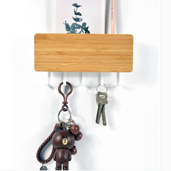 

hooks & rails home entrance door key rack storage wall hook perforation creative behind the bathroom towel