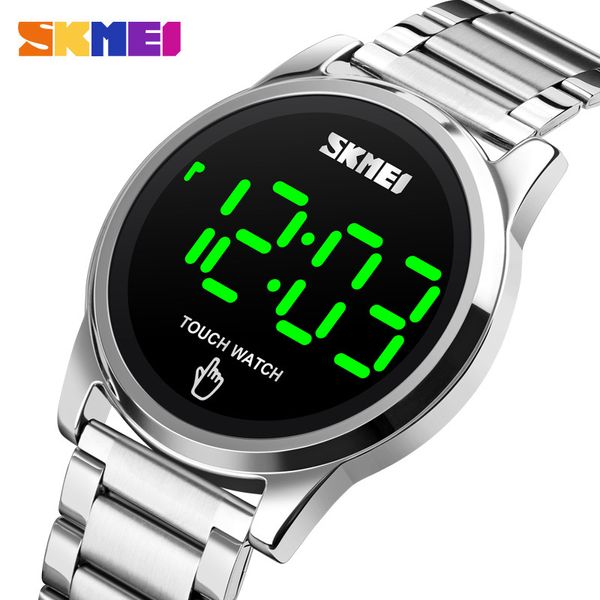 SKMEI LED Mens Digital Touch Assista Criativo Exibir homens relógios de relógios de relógios Data Hora Moda Masculino Relógios Relógio Reloj Hombre 1684 Q0524