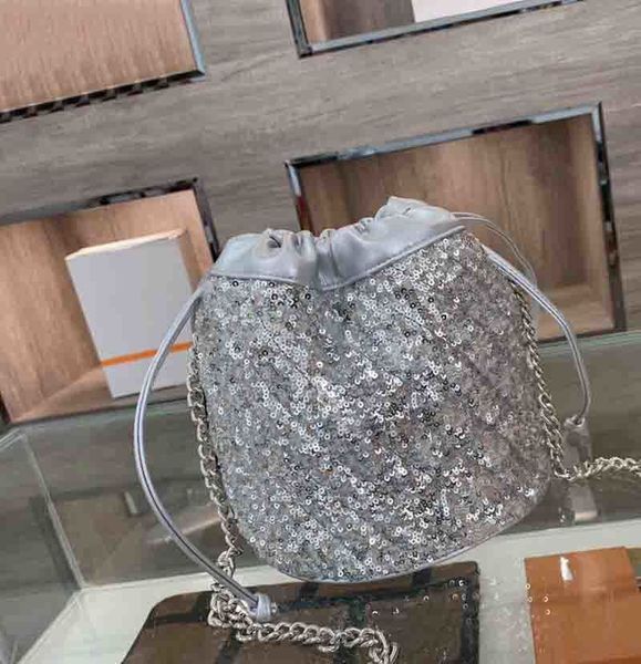 

fashion sequins bucket bag designers lady shoulder bags women luxurys handbag purses