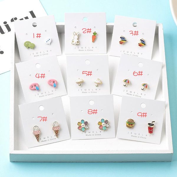 

stud 2021 arrival geometric metal women trendy earrings korean carrot lovely beautiful female small, Golden;silver
