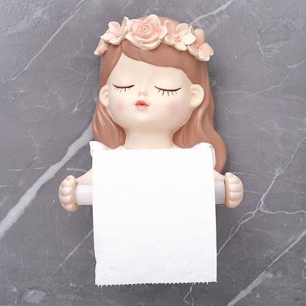 

tissue boxes & napkins ins fairy toilet paper towel rack punch wall hanging creative pvc film roll home decoration
