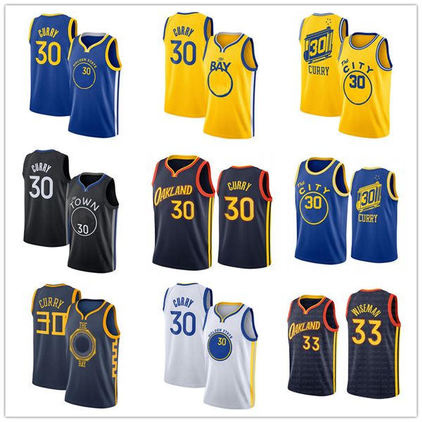 

stephen 30 curry jersey 33 wiseman jerseys 2021 season golden states team jersey klay 11 retro thompson green vintage curry jersey, Black;red