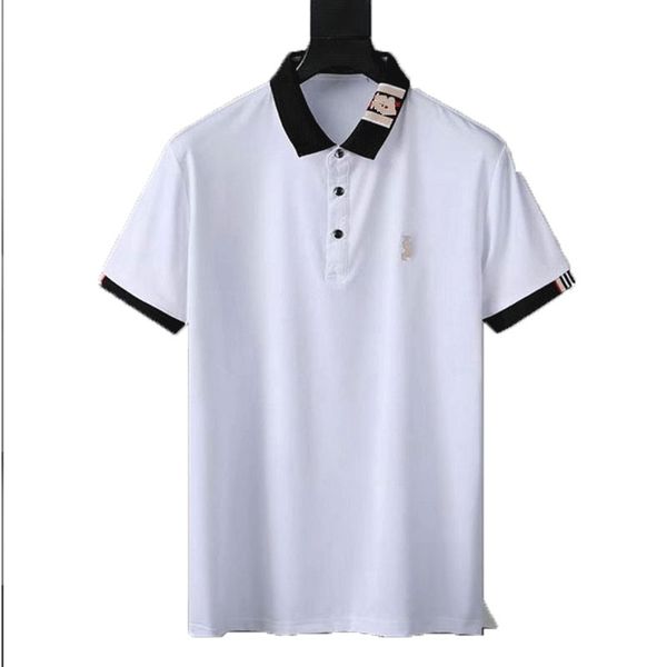 

men's stylist polo shirt luxury italian men's wear short sleeve fashion casual men's summer t-shirt available in a variety of, White;black