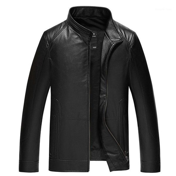 

spring and autumn genuine leather clothes mens fashion motorcycle clothing first layer cowhide coat jacket men's & faux, Black