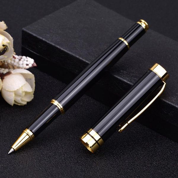 

pcs portable metal roller pen luxury ballpoint for business writing office school supplies gift pens, Blue;orange