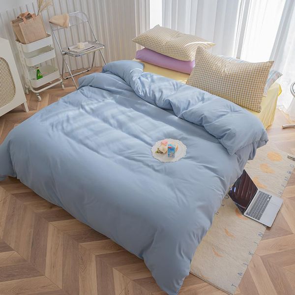 

bedding sets boys blue fashion solid duvet cover bed sheet pillowcases bedclothes twin full  size for bedroom decor