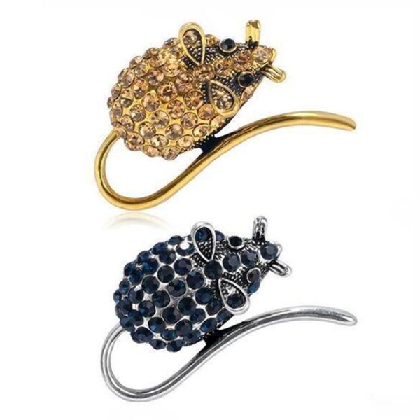 

pins, brooches mouse brooch simple alloy rhinestone all-match cartoon animal solid color fashion, Gray