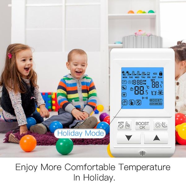 

smart home control trv thermostatic radiator valve controller thermostat heater temperature voice works with alexa google