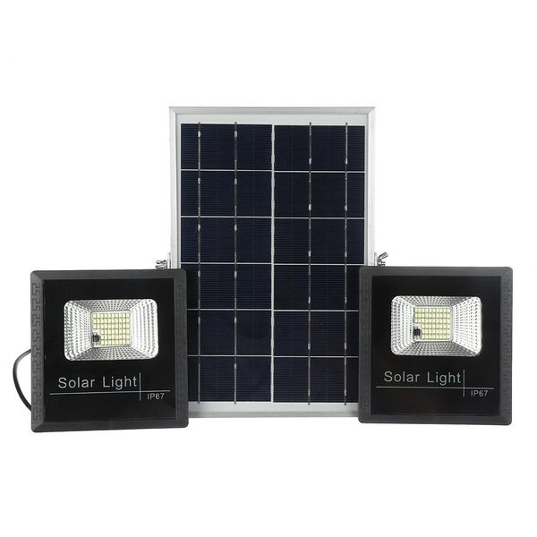 

2*54led solar powered flood light outdoor garden security lamp+remote