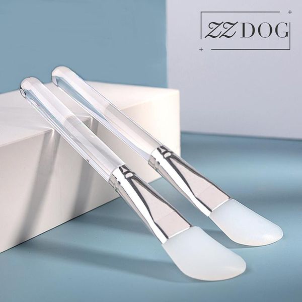 

1pcs professional cosmetics beauty tools silicone facial mask brush knife-shaped head acrylic handle makeup brushes