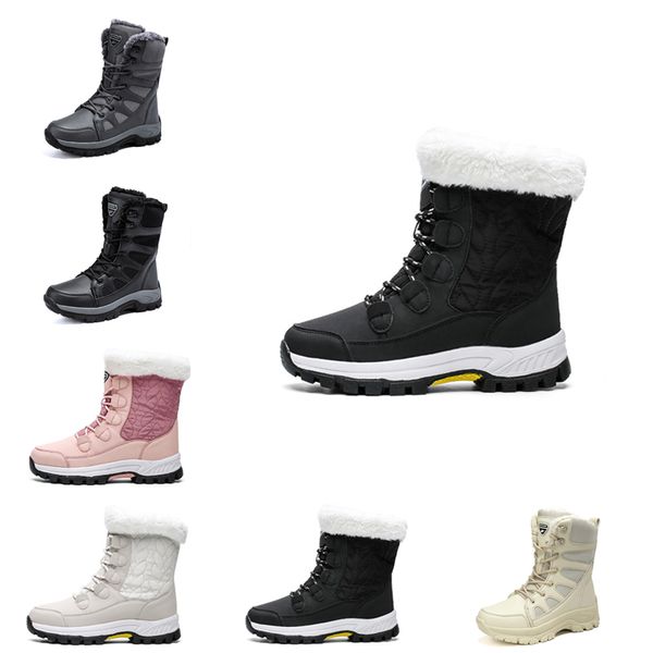 Damen-Schneestiefel, modischer Winterstiefel, klassische Minis, knöchelkurze Damen-Mädchen-Damenstiefeletten, dreifach schwarz, kastanienbraun, marineblau, für den Außenbereich und den Innenbereich