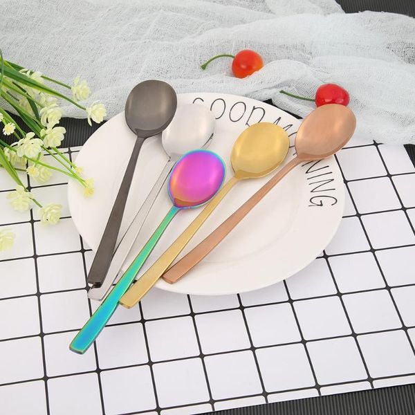 

spoons coffee tea spoon tableware cutlery wide scope of application practical economy stainless steel snack tool dessert dinnerware