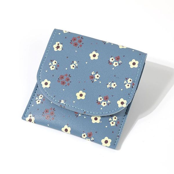 

card holders trendy floral woman holder leather short female cardholder small slim cute women wallet mini ladeis case, Brown;gray