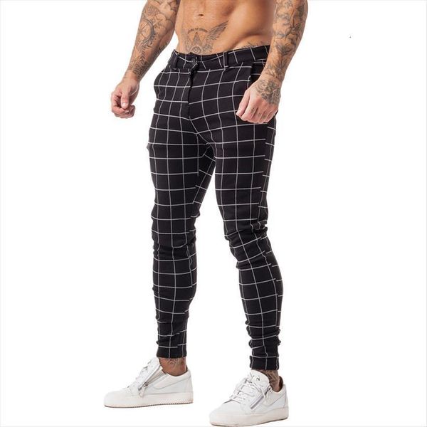 

skinny chino autumn winter women pants black plaid high waist dropshipping zm388