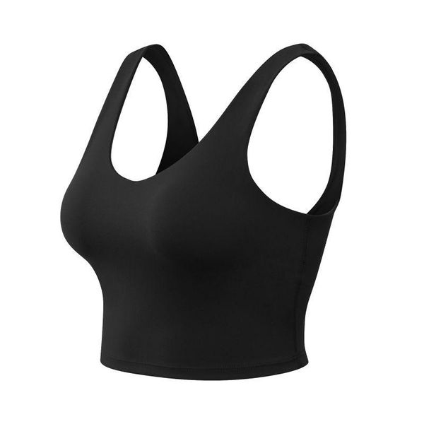 

bras female opening yoga clothing vest tight high elastic fitness bra running shockproof sports underwear with chest pad women's, Red;black