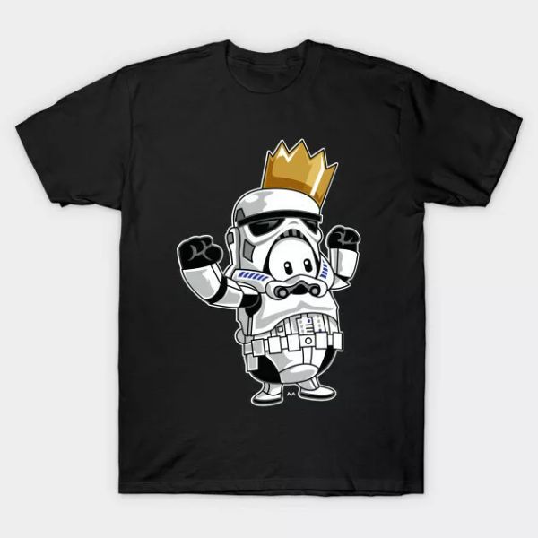 

Chubby Knockout Battle Space War Alien Mashup Fun Black Tshirt, White;black