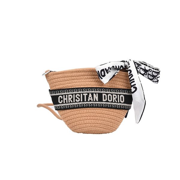 

70% off factory store foreign style woven small new spring and summer single shoulder messenger ins beach bucket bag trend