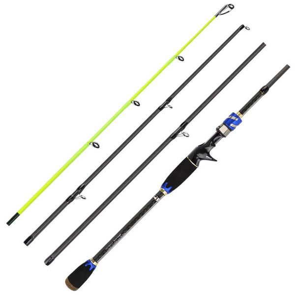 

1.8m/2.1m/2.4m four sections insert pole h power hard solid carbon casting lure fishing rod portable travel sea boat rods