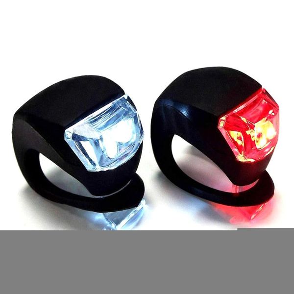 

bike lights 2pcs led silicone bicycle front rear light set 3 modes waterproof mtb mountain road cycling headlight tail warning lamp