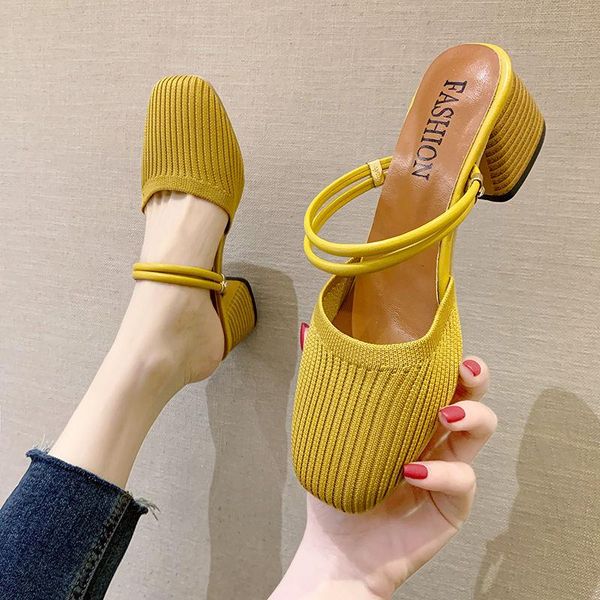 

slippers with sandals female cloth fashion joker round head light, Black