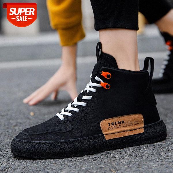 

winter men's shoes korean fashion trend board student casual high-martin boots men #lp5n