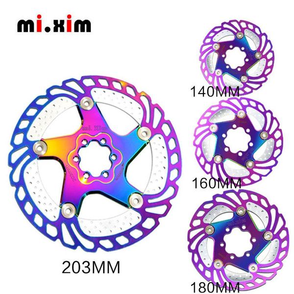 

bike brakes mtb dh disc brake 140/160/180/203mm bicycle cooling floating rotor mountain road plating pads