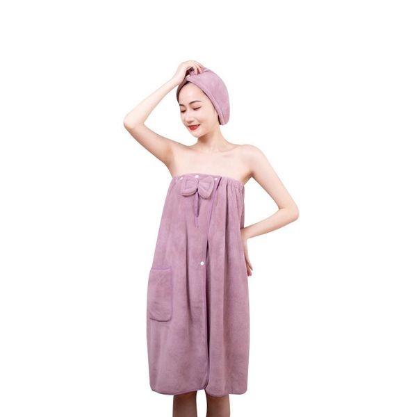 

towel 3pcs/set women water absorbing fast dry hair hat band bathing spa wrap bath skirt soft absorbent set