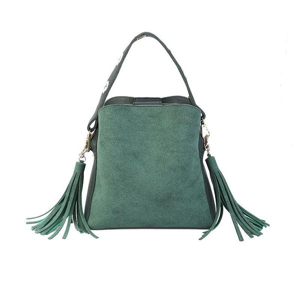 

evening bags 2021 fashion vintage tassel messenger bag scrub women bucket retro shoulder simple crossbody tote