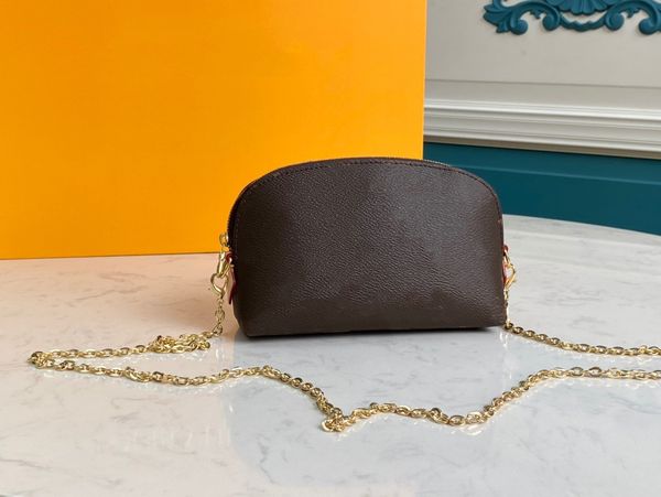 

designer makeup bag cosmetic pouch bags in 4 colors washable textile lining with chain 45373