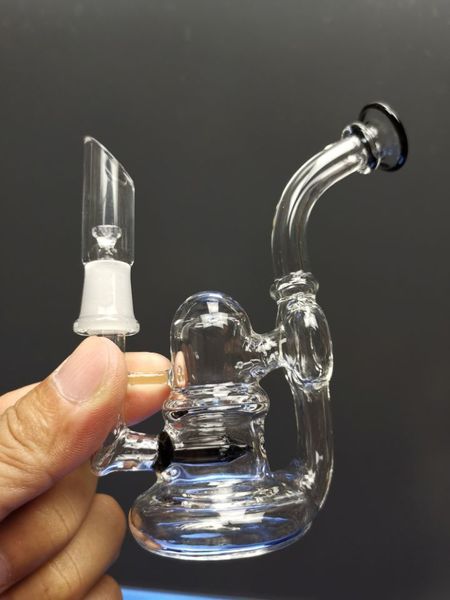 bongs de plataforma de petróleo mini cachimbo de água bong de vidro de bolso 10mm cúpula de unha mini plataformas de petróleo queimador de óleo tubo de vidro dhpingshop