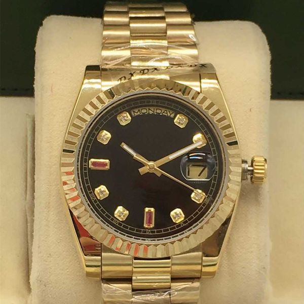 

men's automatic mechanical watch, 316 stainless steel, 36-41mm diameter, sapphire glass, sports, waterproof, high-end fashion leisure w, Slivery;brown