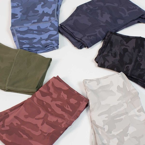 

yoga suit double side frosted women's sports high waist camouflage tights, Gray