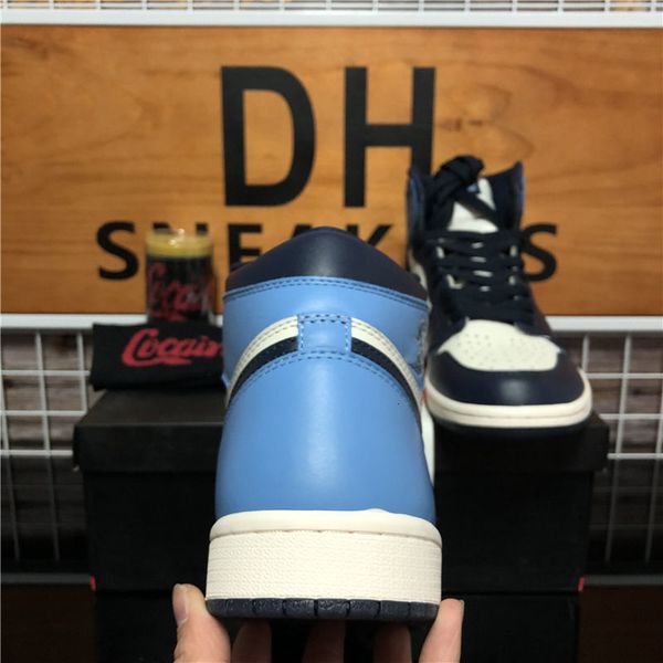 

with box jumpman 1 1s mens basketball shoes obsidian unc fearless travis scotts turbo green chicago sports trainers sneakers size