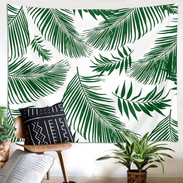 

tapestries tropical green palm leaves tapestry wall hanging for living room bedroom decor
