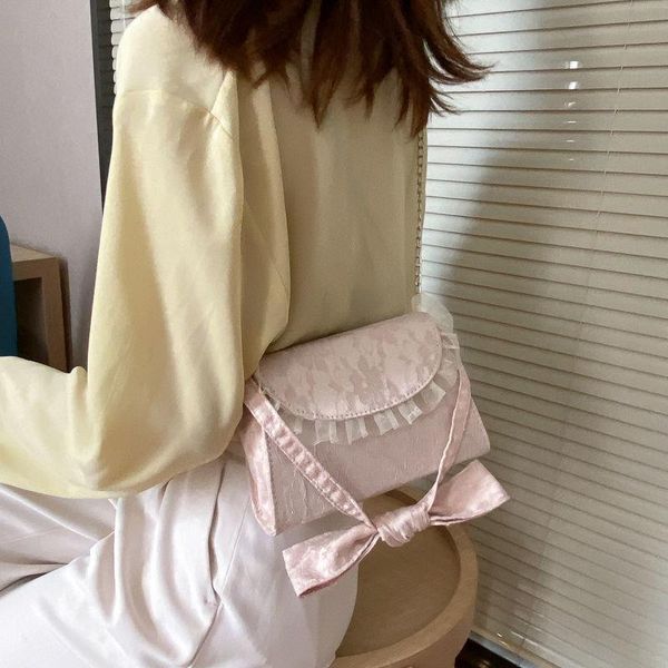 

diaper bags 2021 summer girl sweet lace playful pearl soft retro bow tote bag