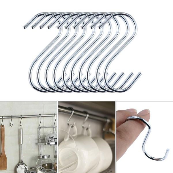 

hooks & rails 10pcs kitchen metal s-shaped hook rack storage receive a case necessary household multi-functional