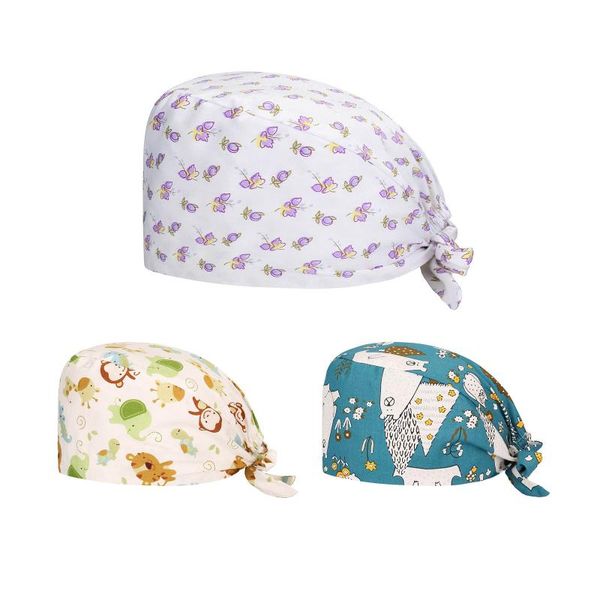 

beanie/skull caps buttons floral printed women men cap bouffant western style fashion vintage beanies foldable breathable mankind sku, Blue;gray