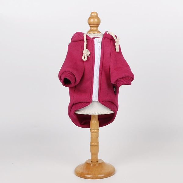 

dog clothes organic cotton sports hooded four-legged rose red pet apparel