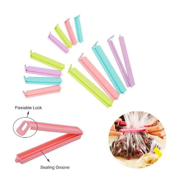

bag clips 12pcs/set sealing kitchen preservation snack clamp aug889