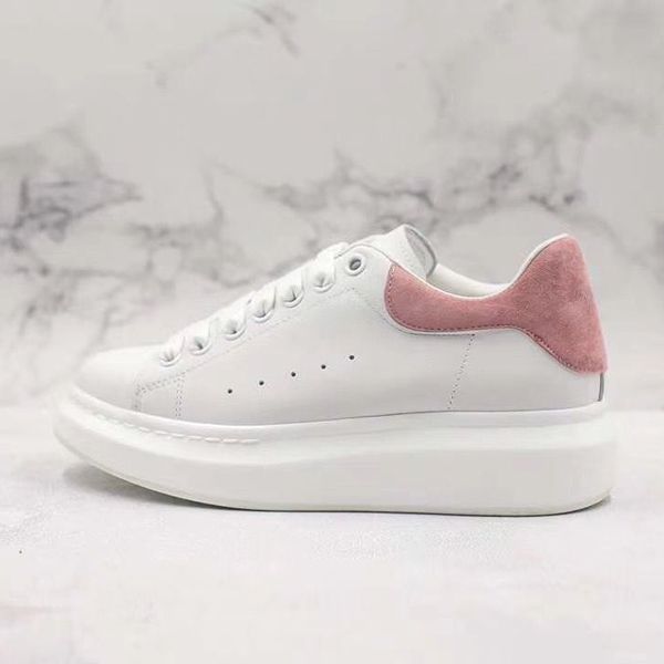 

platform casual shoe film tail fashion women shoes men's leather lace up chaussures oversized sole sneakers white black m1, Red;white