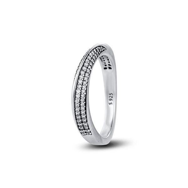 

cluster rings genuine 925 sterling silver jewelry elegant waves ring for women wedding party gift fashion berloques anillos, Golden;silver