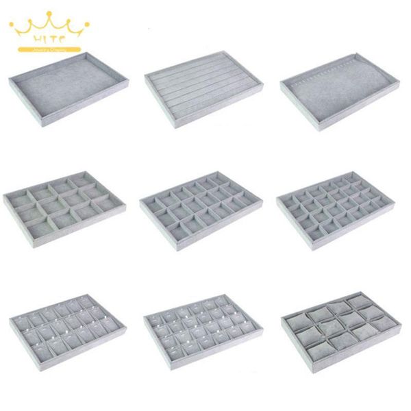 

jewelry pouches, bags display velvet tray ring watch pillow decoration pendant grid plate bracelet pallet, Pink;blue