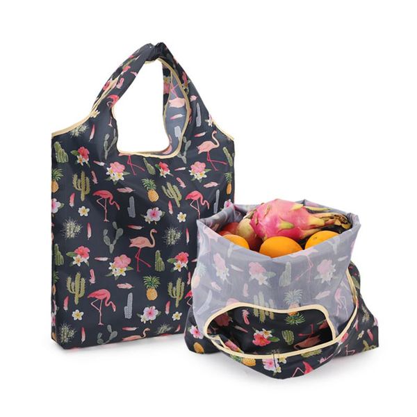 

storage bags wholesale big size thick oxford large tote reusable portable shoulder women's handbags folding pouch shopping bag foldable