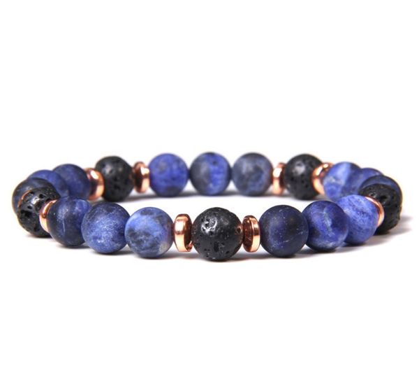 

pulsera de ansiedad de aceite esencial de perlas naturales, Black