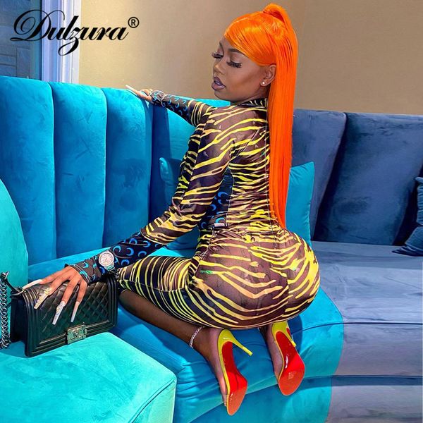 

zebra crescent moon print patchwork women long sleeve playsuit gloves zipper bodycon stretch sporty autumn winter, Black;white