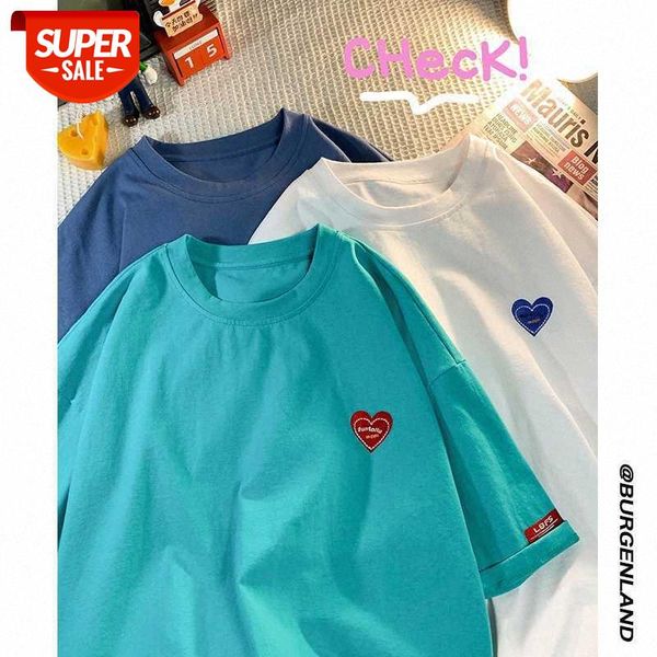 

women's short-sleeved shirt korean style harajuku loose half-sleeved t-shirt trend #ku2w, White