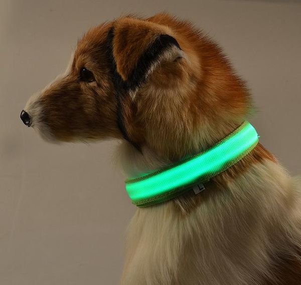 

luminous necklace tactic dog noctilucent pet collar usb charging collars & leashes