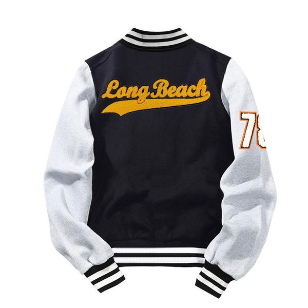 

men's jackets 2021 arrival sale baseball uniform coat fleece cotton letter preppy style single breasted bomber jacket brand clothing me, Black;brown