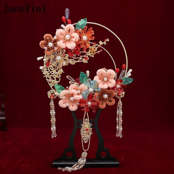 

wedding flowers janevini est designer chinese bridal bouquet fan pearls artificial velvet metal round jewelry accessories