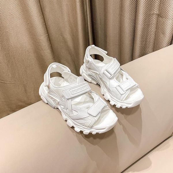 

sandals daddy sporting women's summer 2021 fashionable leather roman platform muffin, Black